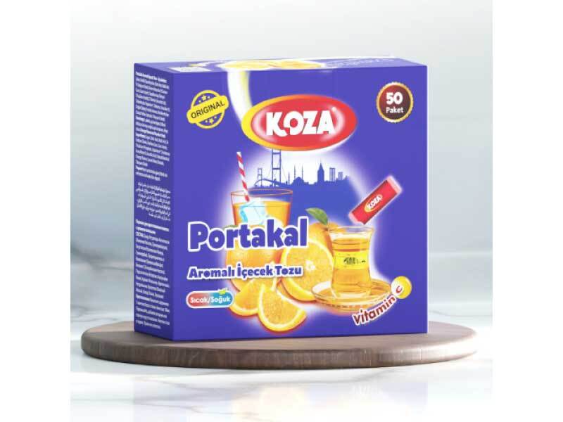 Koza Orange Flavored Powder Drink Sachets (50 Pack)